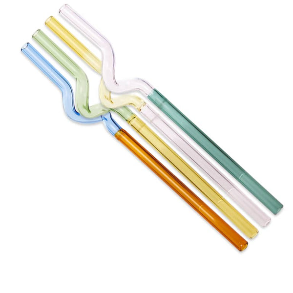 Hay Sip Straws - Spiral - Set of 4 - Multi100179062