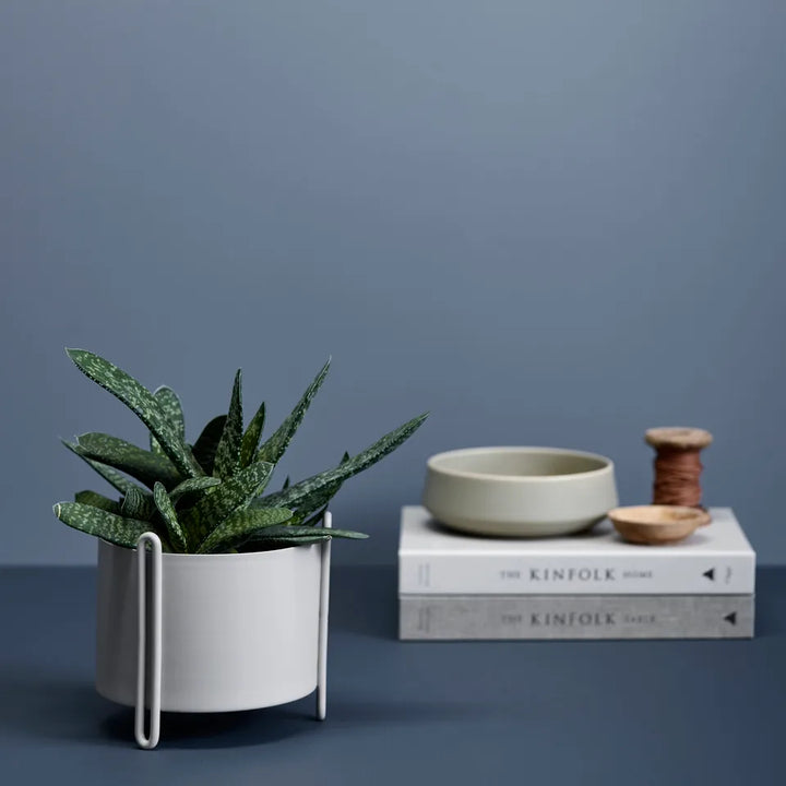 Pidestall planter. Sleek and modern design with a sturdy base, ideal for showcasing indoor or outdoor plants. Adds a stylish touch to any space while providing a stable and elegant display for greenery