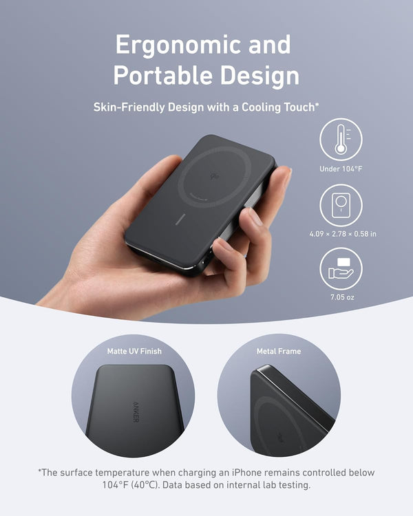 Anker MagGo 10000mAh Power Bank with Kickstand - Black