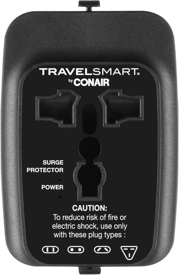 Travel Smart by Conair 2 Outlet Converter Set with USB Port