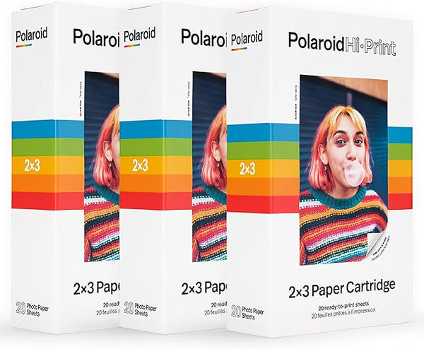 Polaroid Originals Polaroid Hi-Print Paprt Triple Pack of 2x3 Paper Cartridge (60 Sheets)