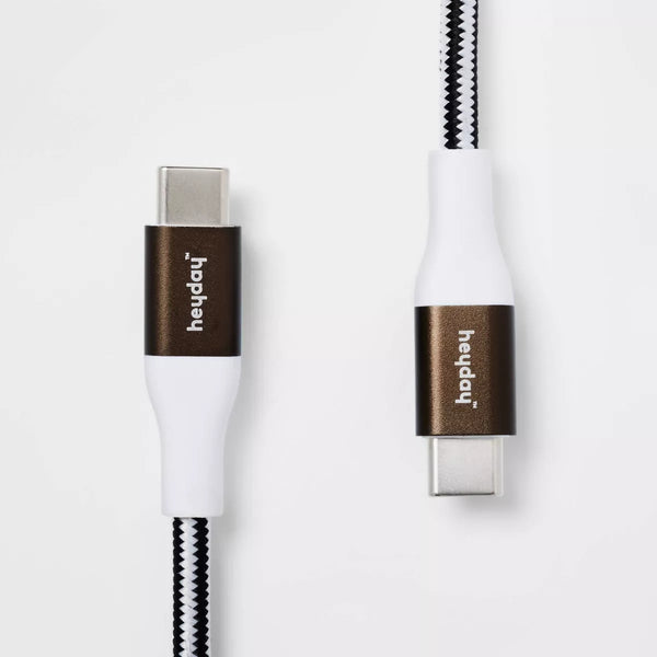 Heyday™ Black 6' USB-C to USB-C Braided Cable