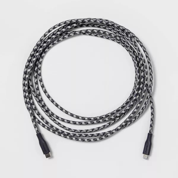 10' Lightning to USB-C Braided Cable - Heyday Dusk Blue