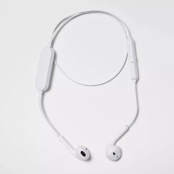 Wireless Bluetooth Flat Earbuds - HeydayWhite