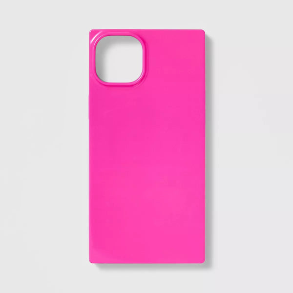 Apple iPhone 15 Plus/iPhone 14 Plus Square Case with MagSafe - Heyday™ Neon Pink