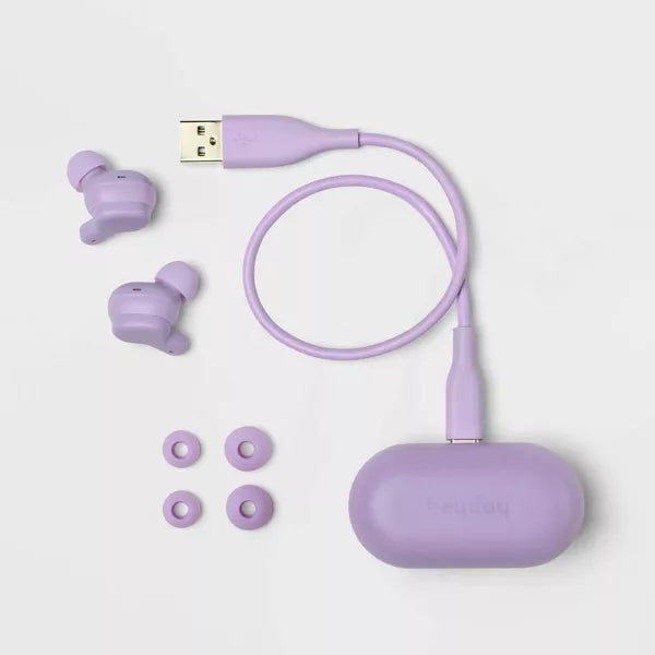 True Wireless Bluetooth Active Noise Cancelling Earbuds - HeydayLavender