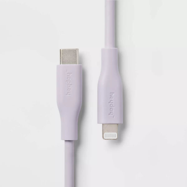 10' Lightning to USB-C Round Cable - Heyday™ Soft Purple