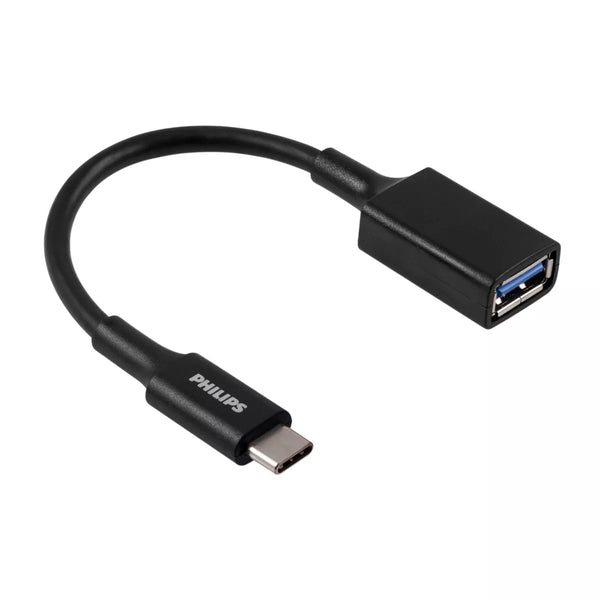 Philips 6" USB-C to USB 3.1 Female Adapter Black