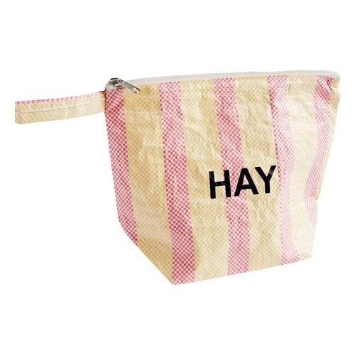 HAY Candy Stripe Wash Bag - Medium, Red/Yellow100391345
