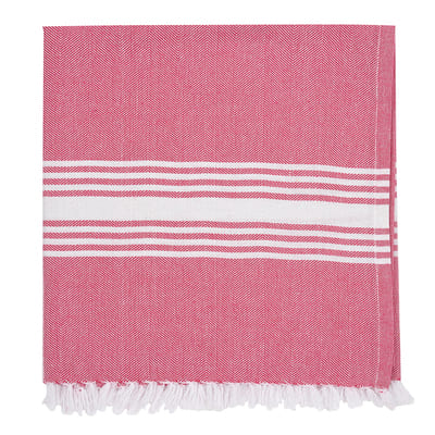 Check Towel Hand Towel in Pink featuring a classic checkered pattern. Made from soft, absorbent fabric, this hand towel adds a touch of color and style to your bathroom while providing excellent drying performance.