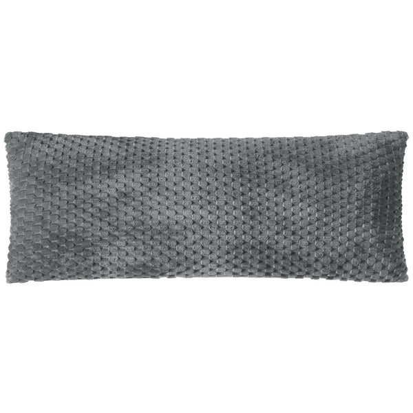 Your Zone Gray Geo Plush Body Pillow, 19" x 48"