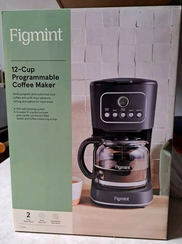 12 Cup Programmable Coffee Maker Gray - Figmint™