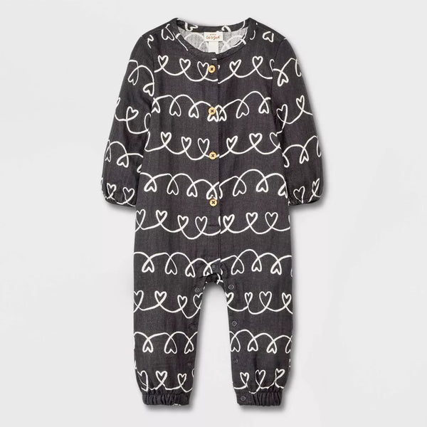 Baby Gauze Romper - Cat & Jack™ Gray 3-6M