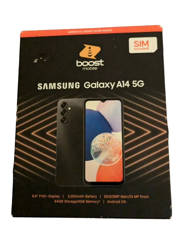 Boost Mobile Prepaid Samsung Galaxy A14 5G (64GB) - Black